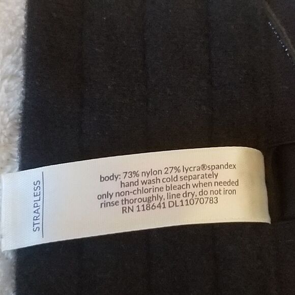 Cacique 42H Strapless Bra Black Underwire Support Grip Padded Classic - Picture 5 of 7